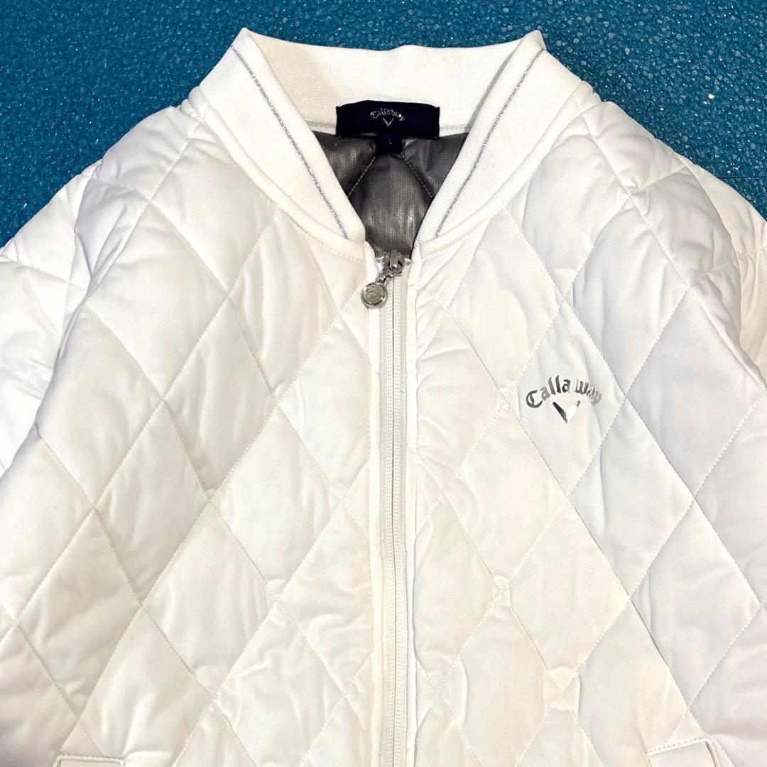 専用【美品/23AW /レディースL】キャロウェイ　キルティングジャケット　白