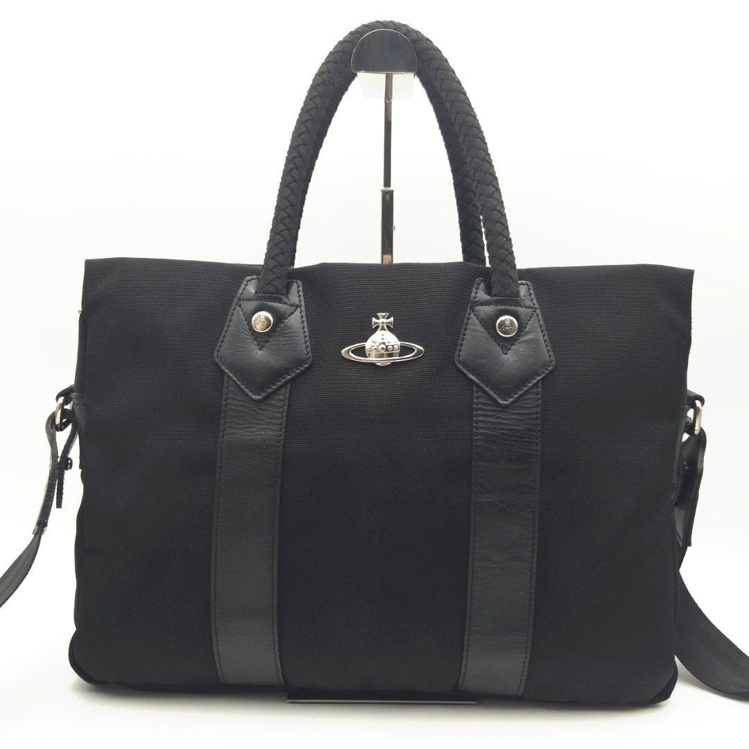良品✨ヴィヴィアンウエストウッド 2Way ビジネスバッグ ナイロン レザー 黒