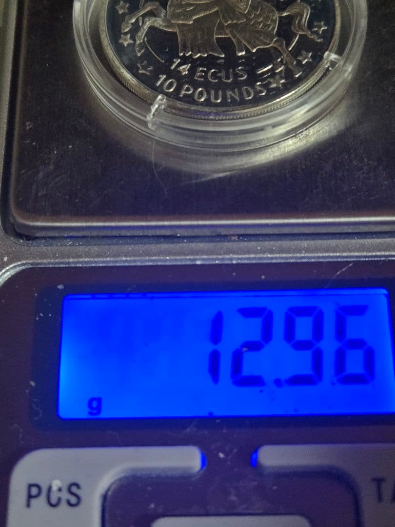 ジブラルタル 10ポンド 1991年 10g 品位925 プルーフ イギリス