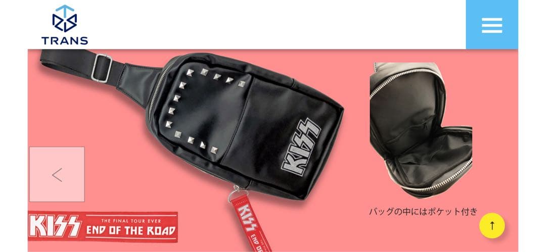 KISS JAPANTOUR2019 ツアーグッズ スタッズ付きスリングバッグ
