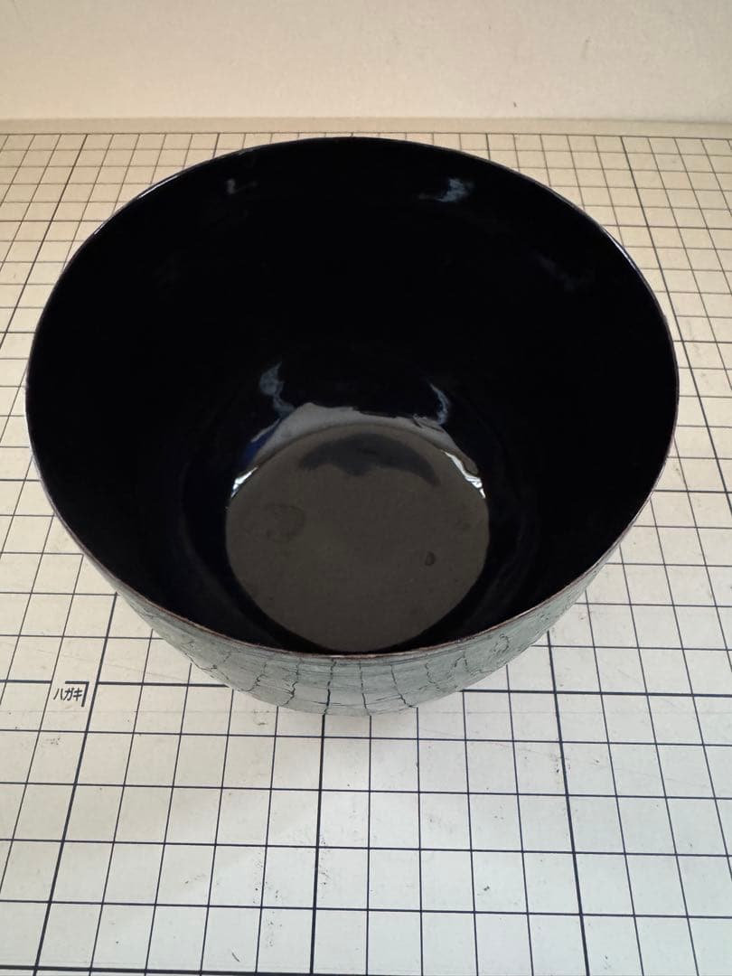 ミャンマーの伝統工芸品、キンマ（蒟醤）の漆器(青緑色)