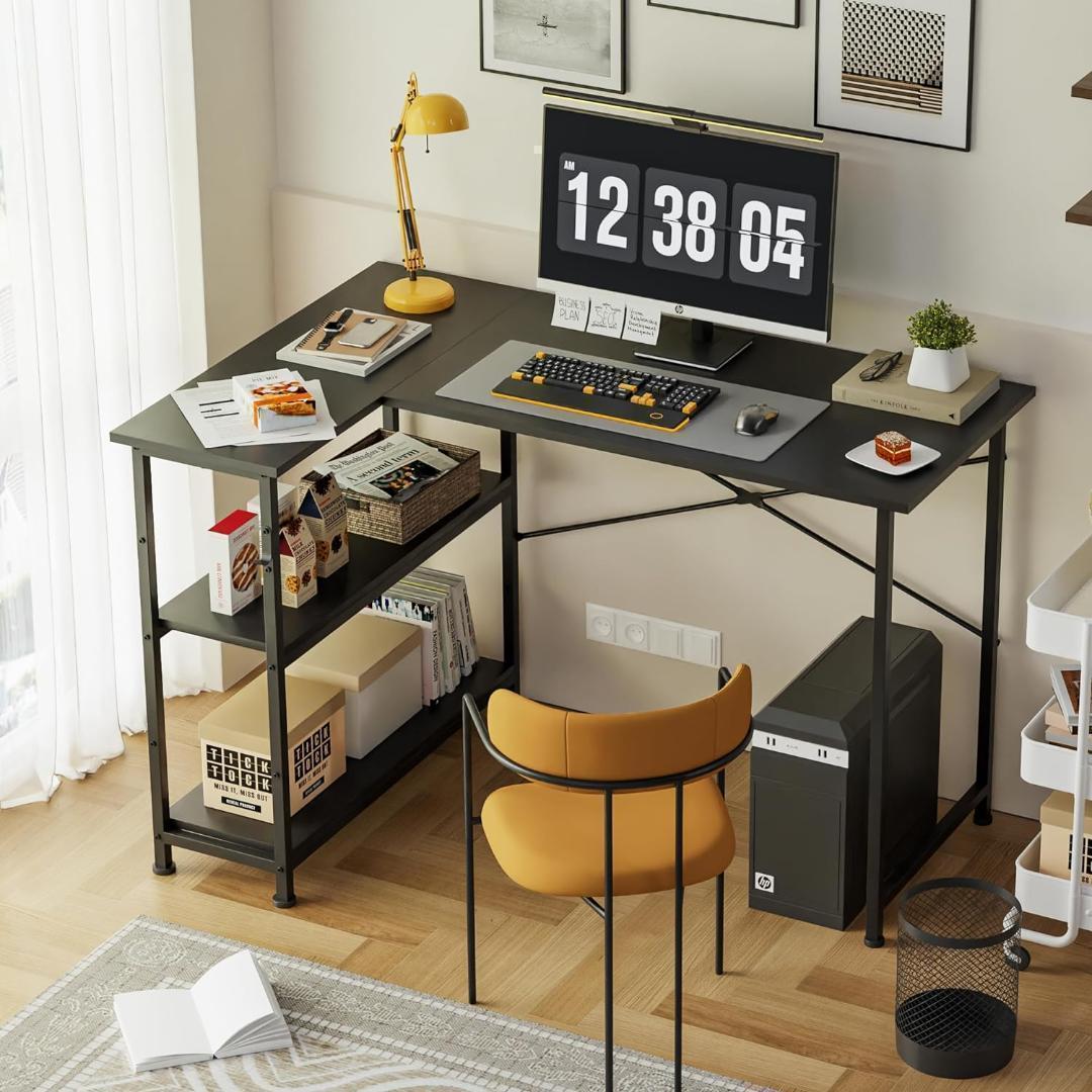 【M2696-123-85】L字デスク パソコンデスク　幅107cm