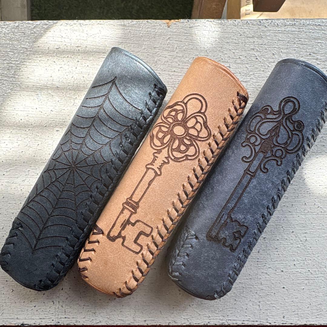 専用　プルームオーラ本革カバー　ブラック