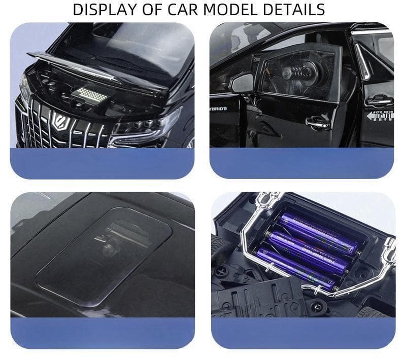 1/18 トヨタ アルファード 全開閉 ホワイト ライト 海外 ライセンス品