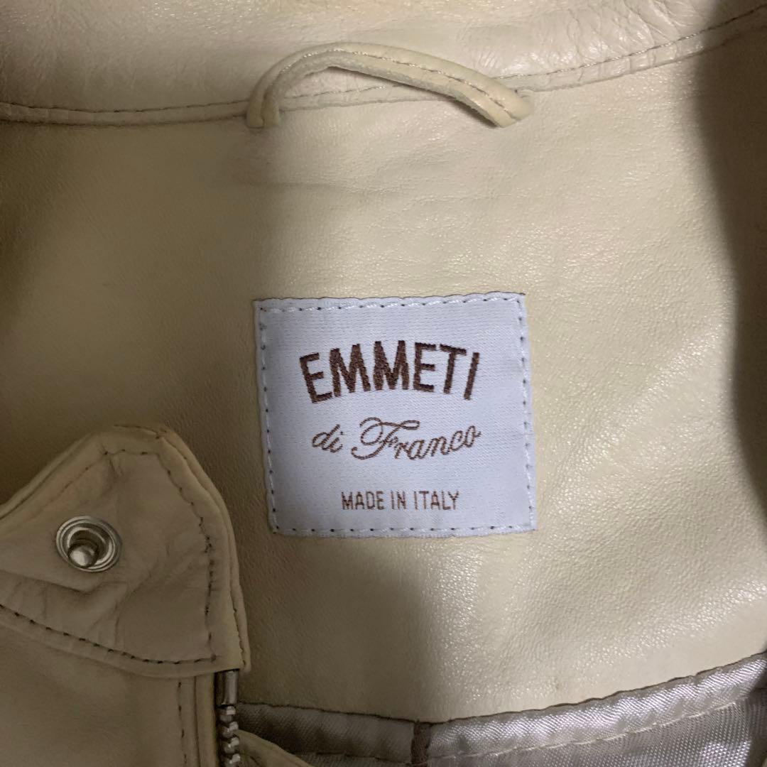 【特別セール】メンズ　レザーライダース　EMMETI