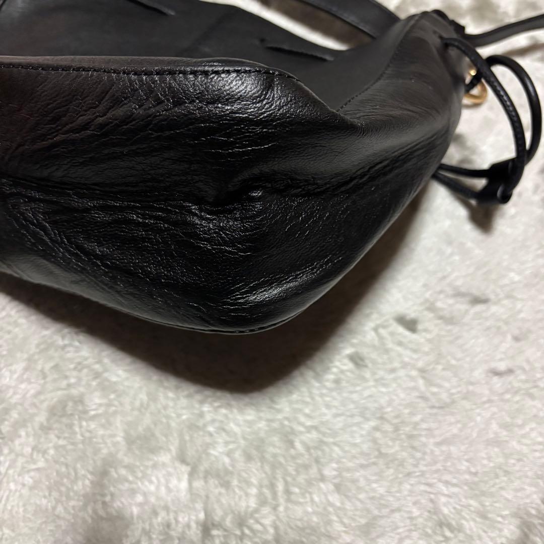 See By Chloe レザー 2way ショルダーバッグ ブラック×ゴールド