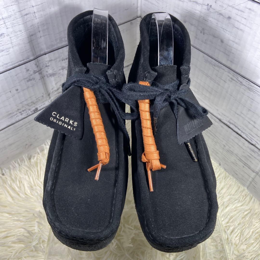チャーム＆変え紐付✨クラークスCLARKS ORIGINALS ワラビー 黒色