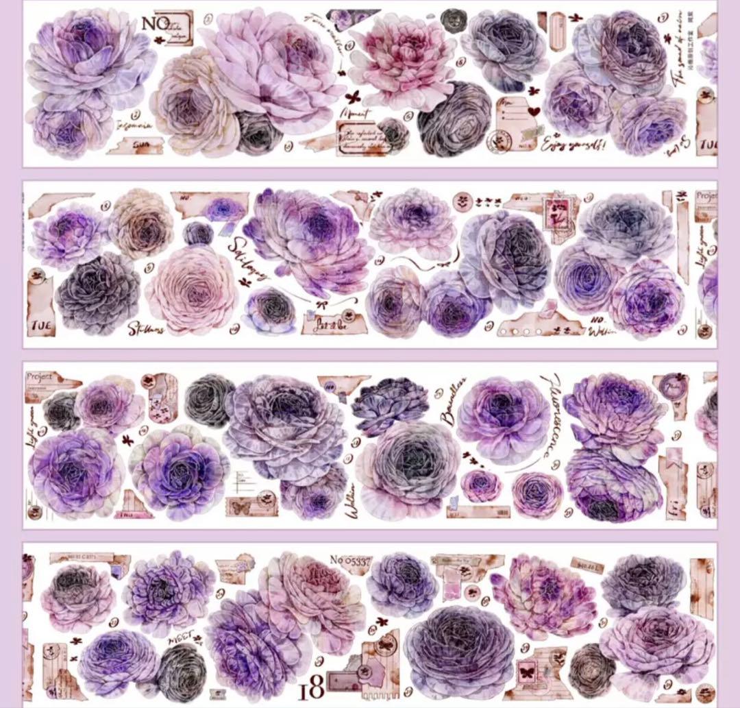 沁鹿原创工作室《姹紫》海外マスキングテープ　マステ 【1953】