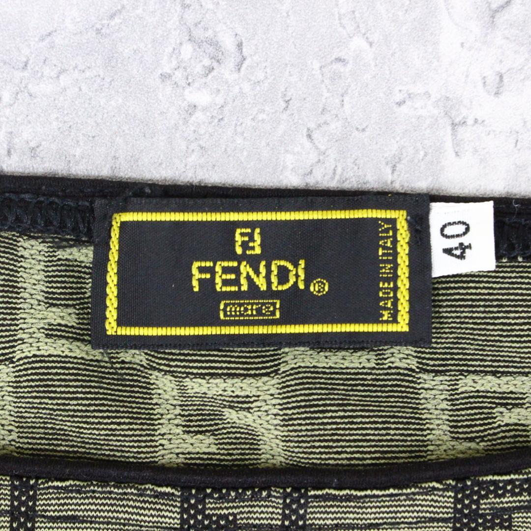 ◇FENDI ロゴパターン ノースリーブ 40 Lサイズ FF柄 ズッカ