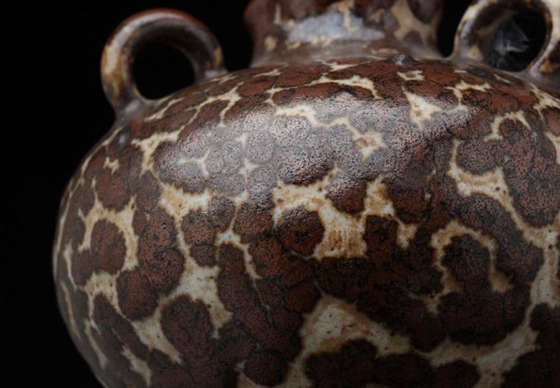 【古陶磁】吉州窯系 斑褐釉三耳小壷・褐釉斑三系小罐 中国古陶磁　中国美術