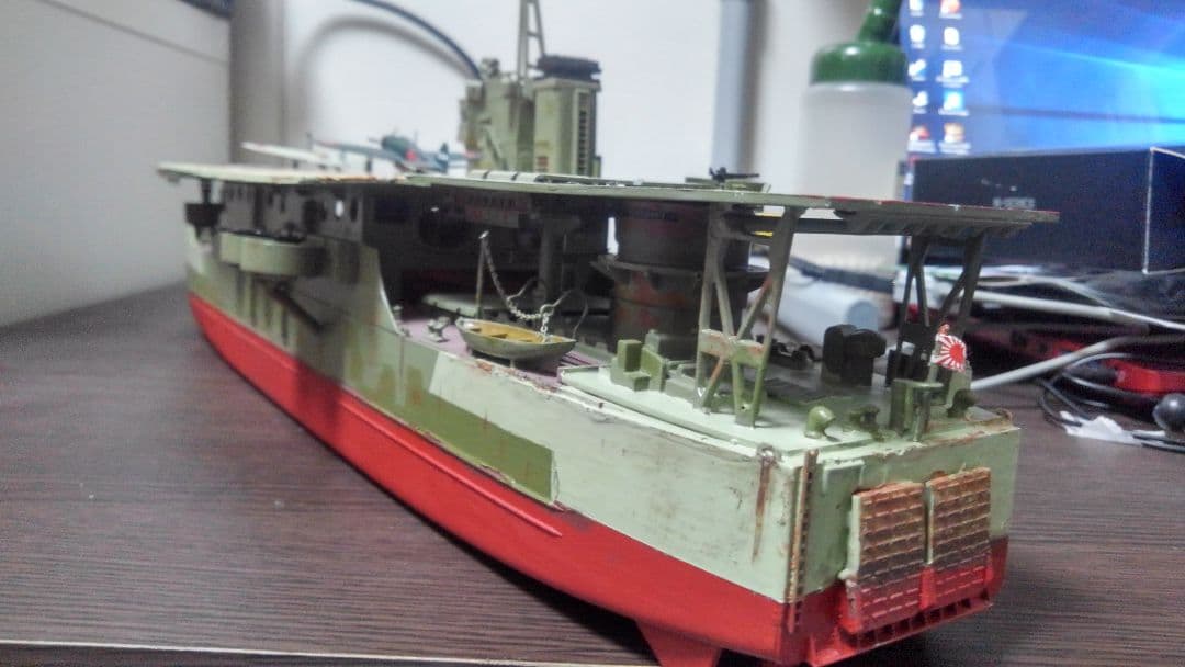 【ワンオフ】完成品　陸軍　護衛　空母　しんあきつ丸　揚陸艦　船　模型　仮想