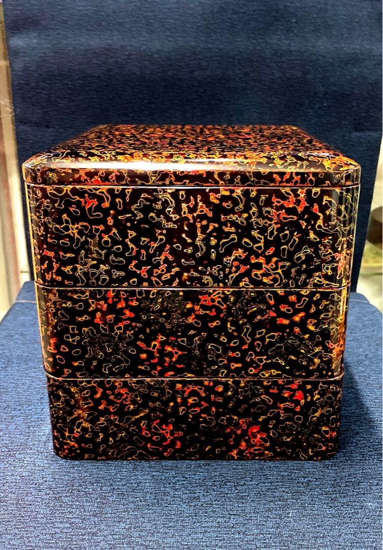 高級津軽塗り　重箱 3段重『大』(天然木)おまけ付き