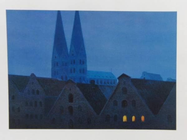 東山魁夷、青の世界、窓明り、高額画集一部、新品額付