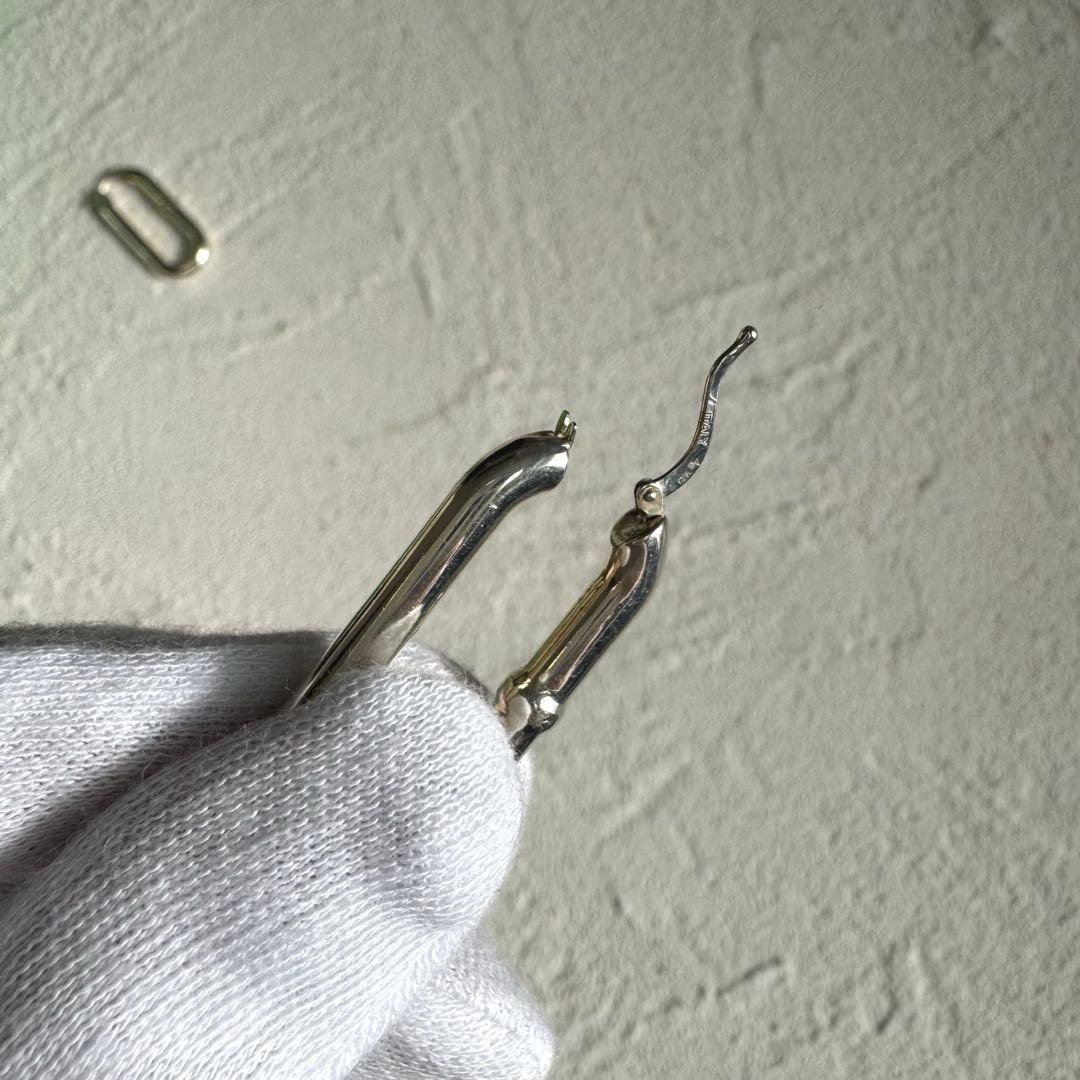 BOTTEGA VENETA ボッテガ チェーン フープ ピアス シルバー