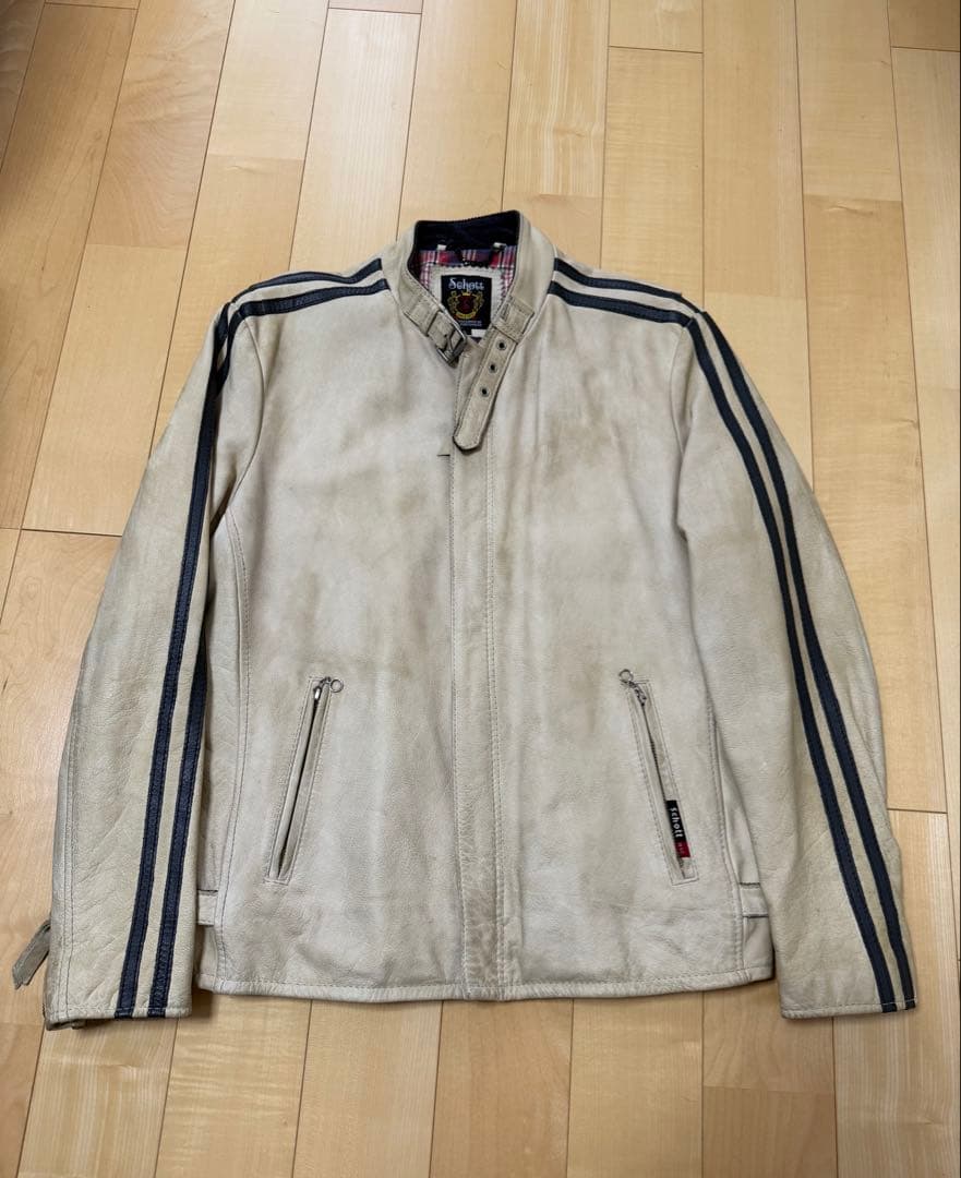 【美品】Schott シングルライダース クラシックレーサー Lサイズ