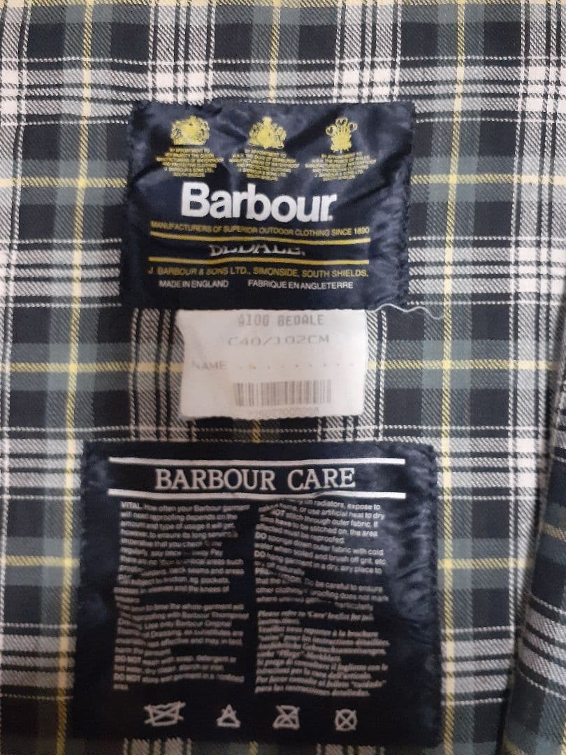 Barbour BEDELE オイルドジャケット　オリーブ色