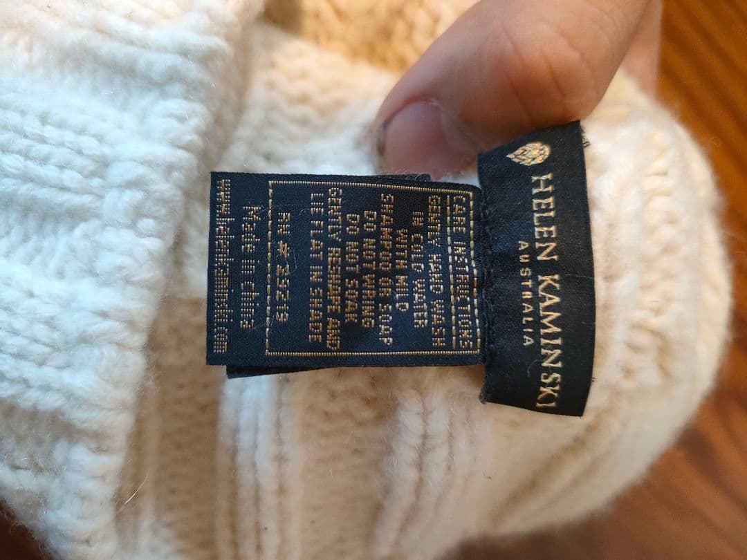 k18 超美品　ヘレンカミンスキー　ニット帽　帽子　カシミヤ100