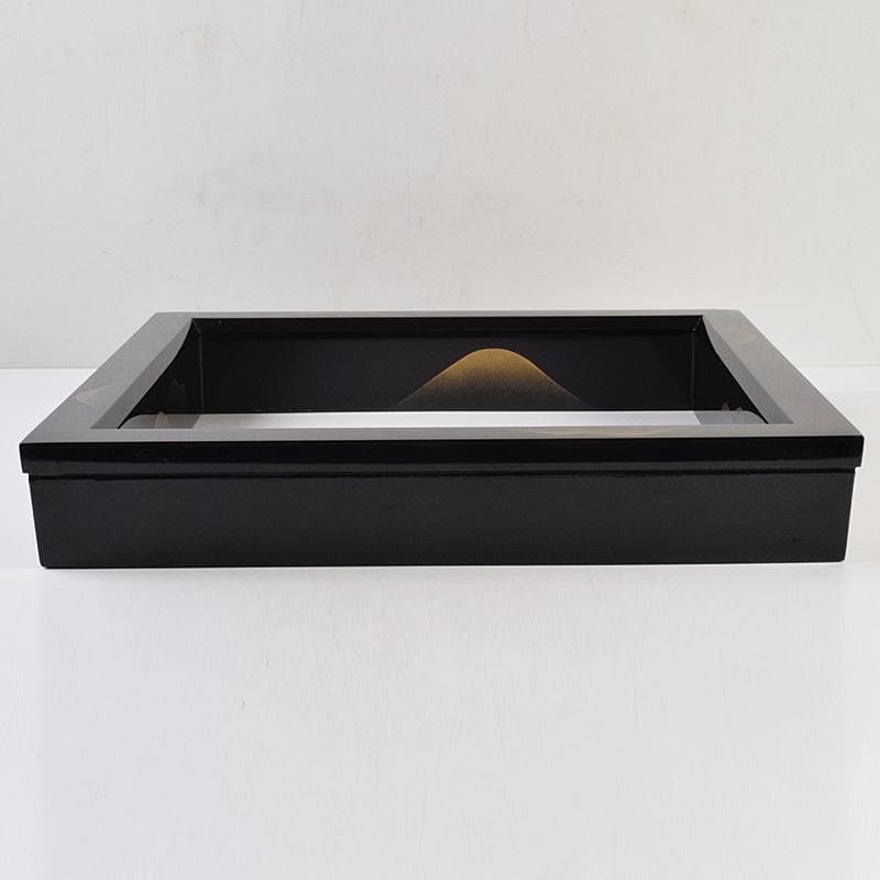 茶道具　蒔絵師　村田宗覚作　遠山蒔絵　炉縁　共箱　C　R9245B