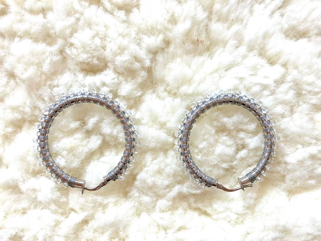 【新春★限定セール】サイモンアルカンタラピアス⭐︎ホワイトゴールド×ムーンクォーツ