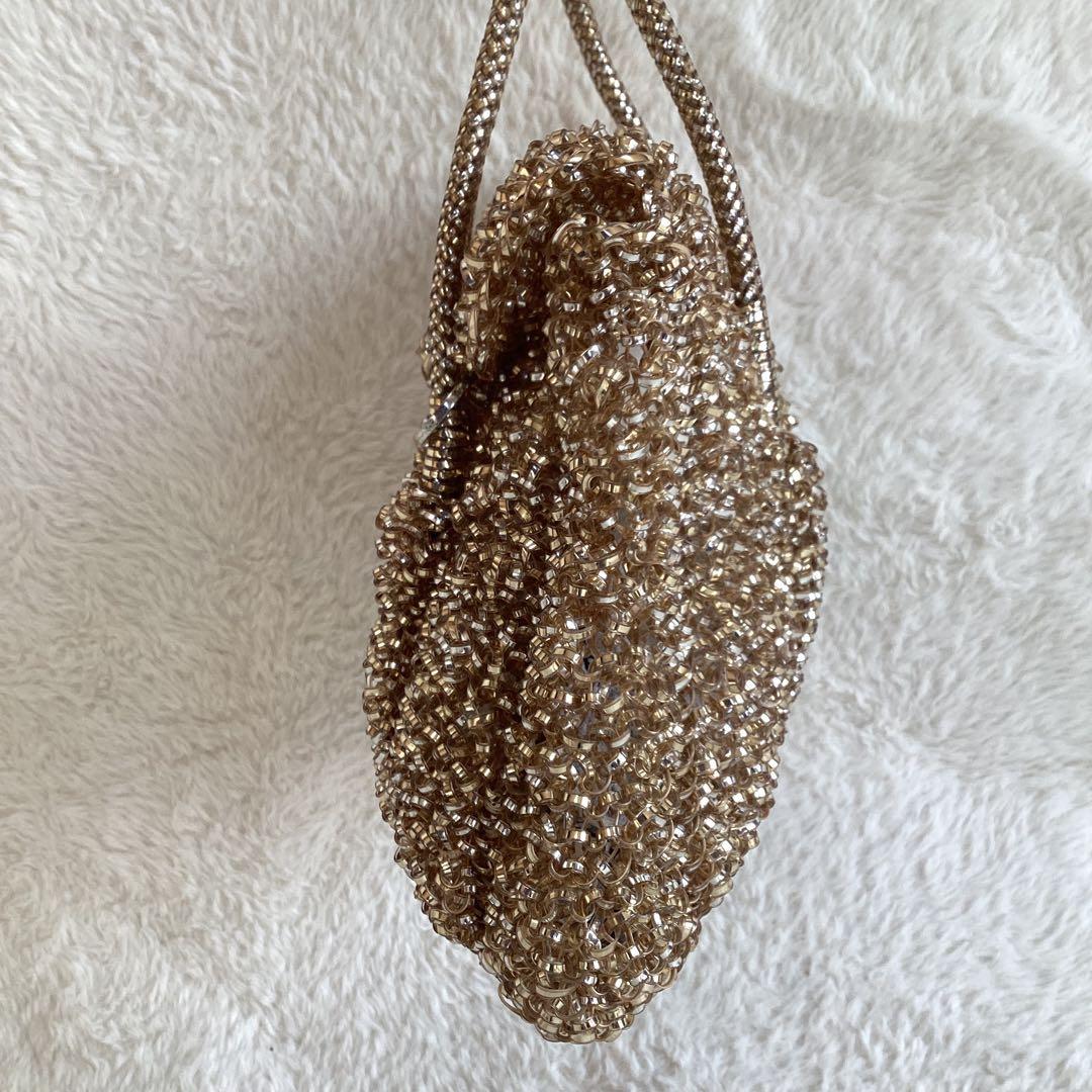 アンテプリマ 2way ハンドバッグ　ショルダーバッグ ターンロック　ゴールド