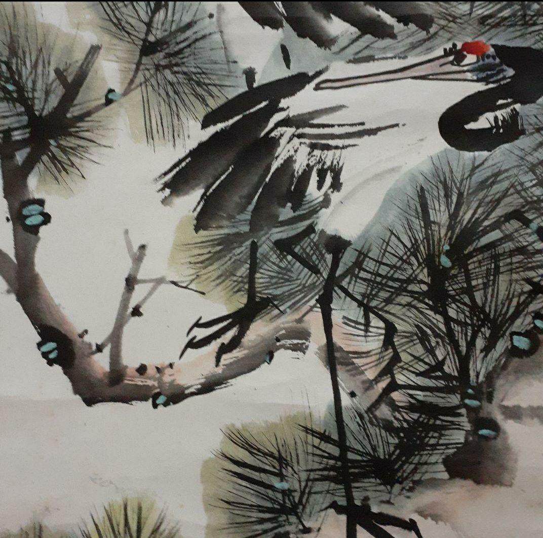 掛け軸/松鶴3羽