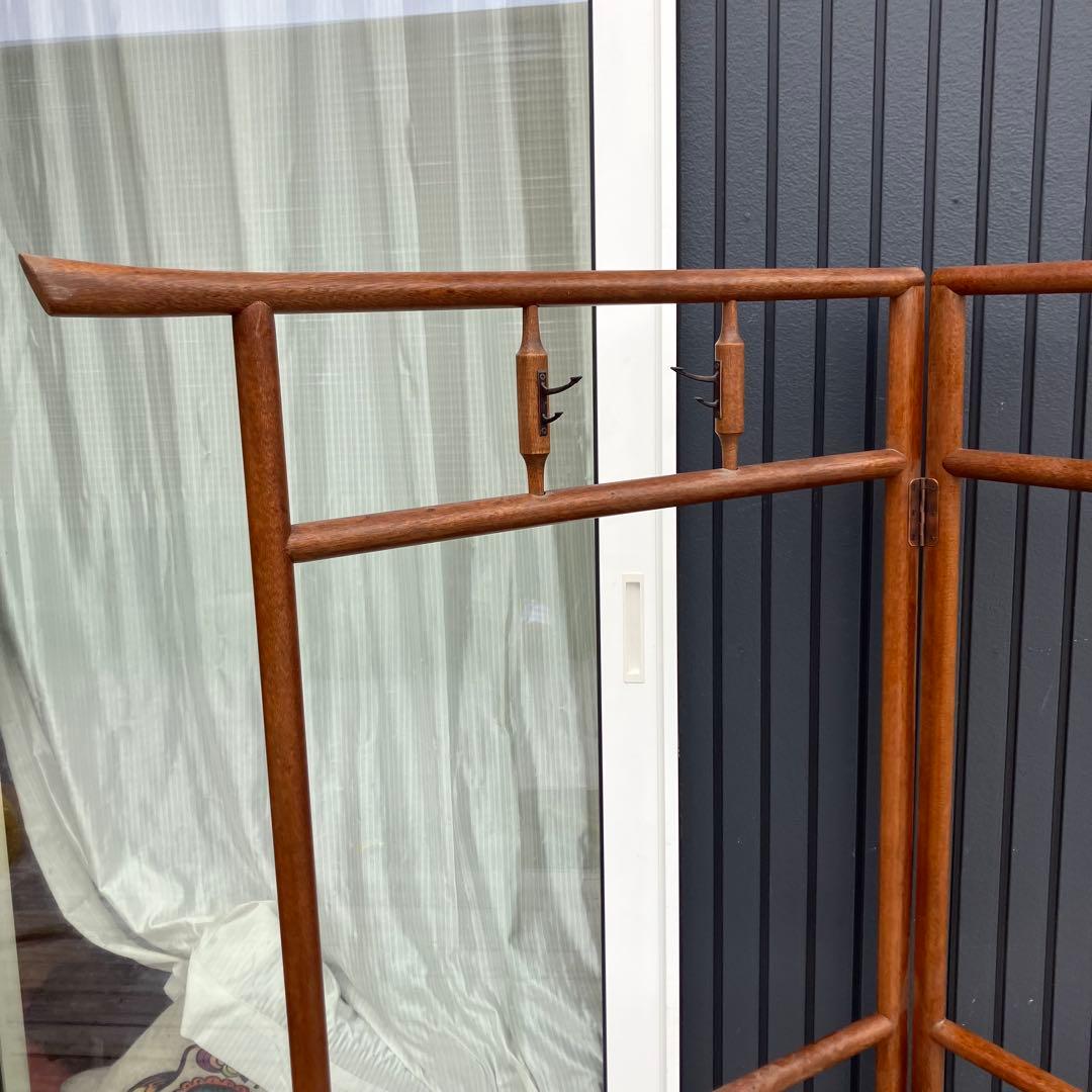 昭和レトロ 木製 衣桁 和風 古民具 欅 ケヤキ 衣紋掛け 古道具 和家具 着物