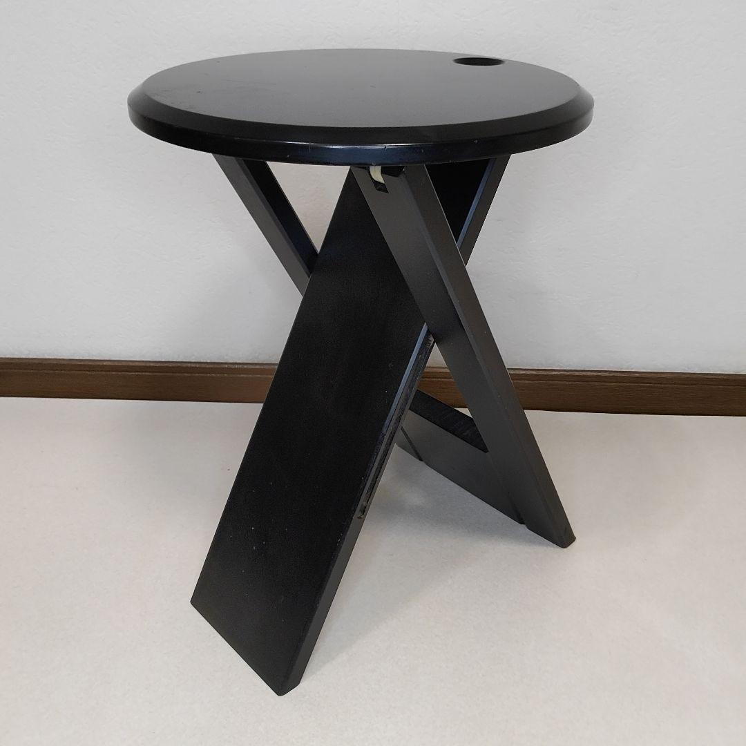 ヴィンテージ 木製フォールディング　スツール　椅子　ロジェタロン　フランス