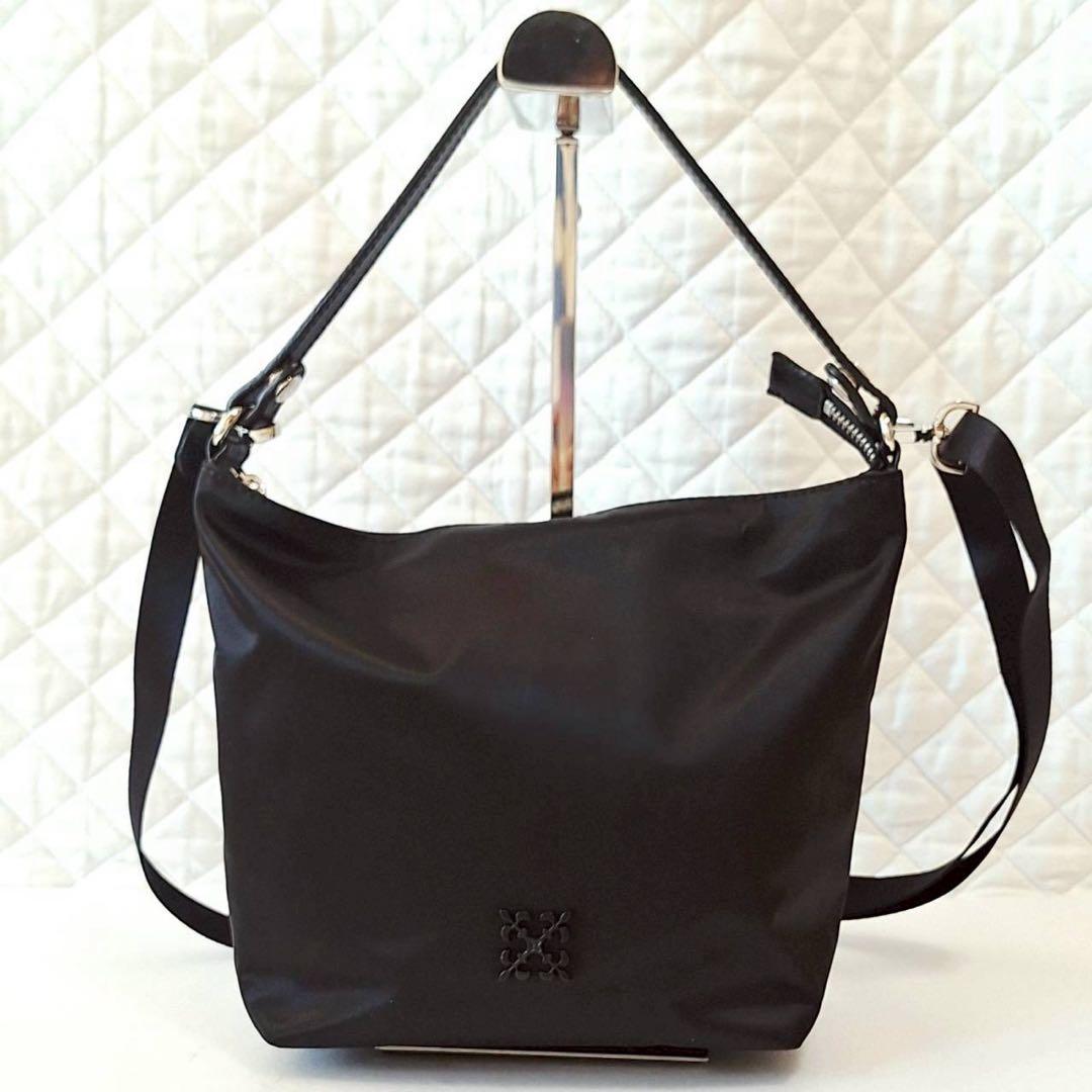 B2071【未使用級】russet ショルダーバッグ クラウズナイロン 黒