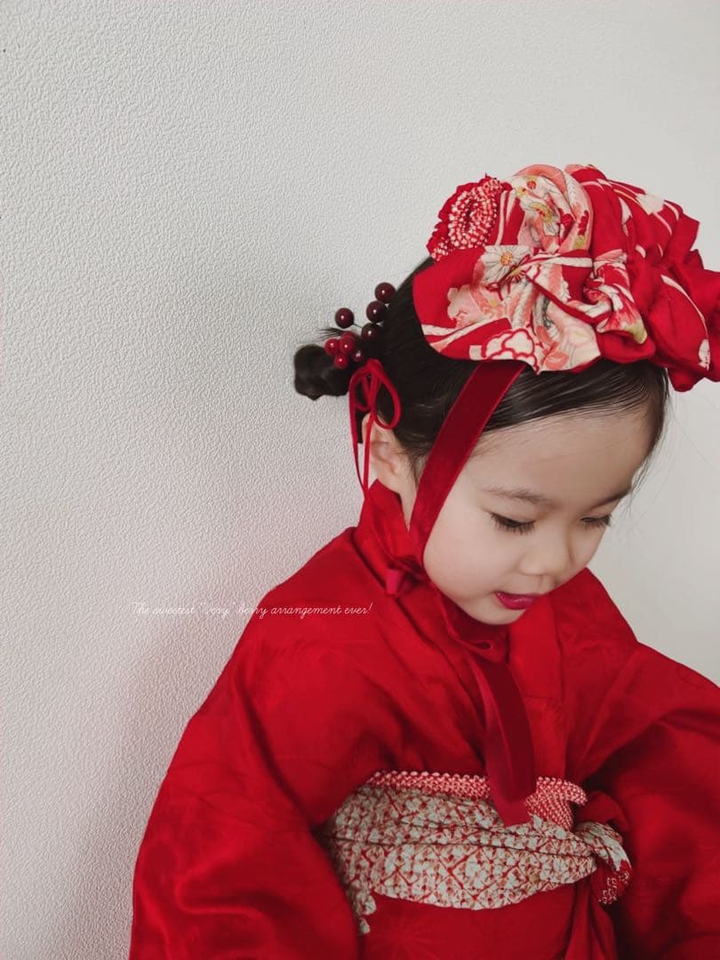 ゆ*う様 七五三　七五三髪飾り　ヘッドドレス　着物髪飾り　リメイク髪飾り　018