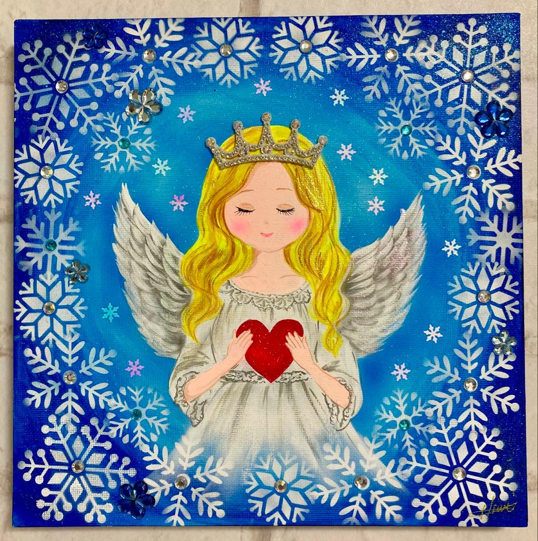 momorin 絵画4点　雪華の天使