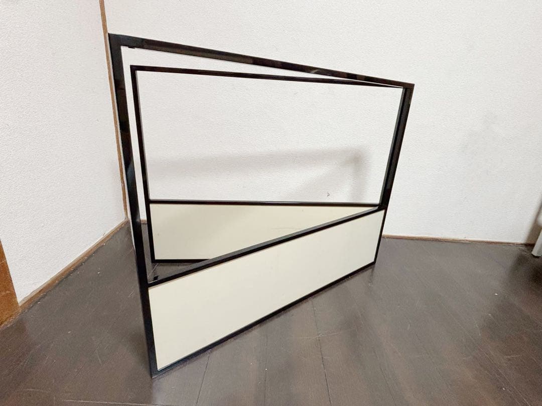 茶道具 堀内宗完 宗匠 自筆 曳舟図 如心斎好 腰風風炉先屏風 黒缘 書付 花押