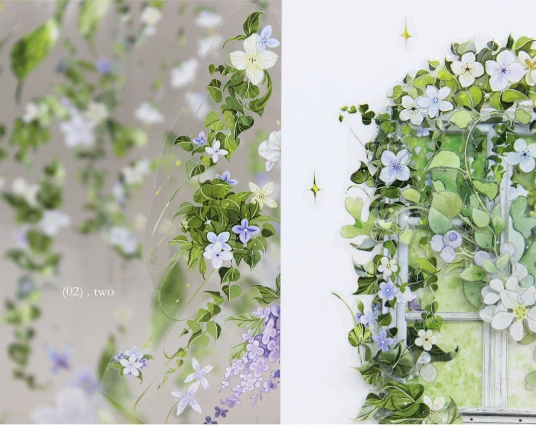 moodtape《枝叶扶苏》海外マスキングテープ　マステ 【2347】