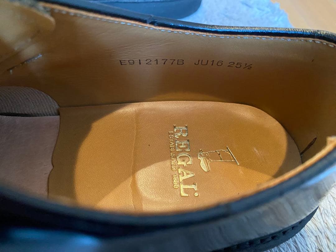 【美品】REGALリーガル JU16 モンクストラップ レザー ブラック