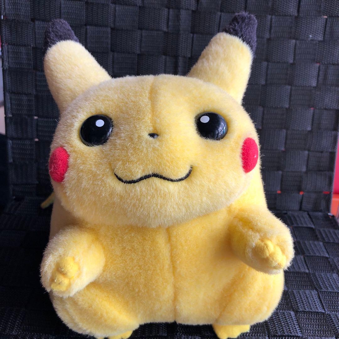 ピカチュウ　ぬいぐるみ　初期　初代　TOMY　希少　レア　お腹を押すと　音が鳴る