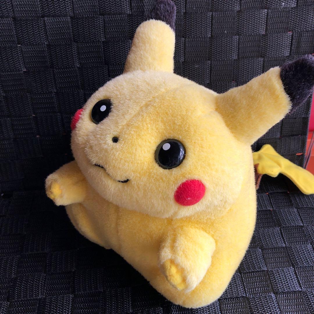 ピカチュウ　ぬいぐるみ　初期　初代　TOMY　希少　レア　お腹を押すと　音が鳴る