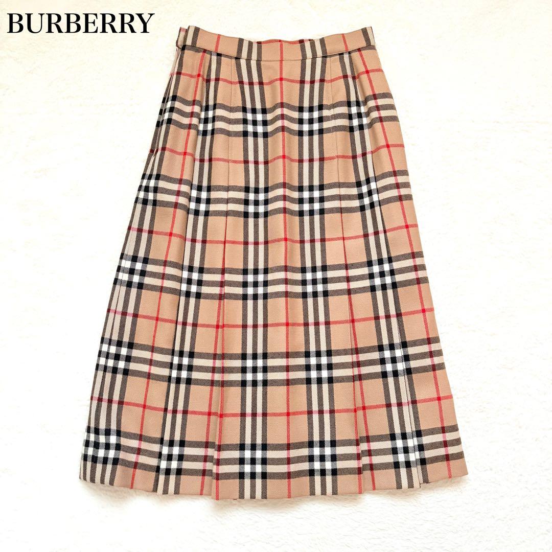 【希少】【美品】Burberry ノバチェック プリーツスカート　ヴィンテージ