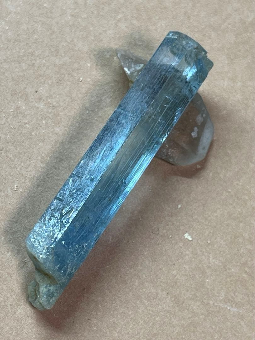 【希少・大結晶】アクアマリン 共生 スモーキークォーツ 原石 15.45ct