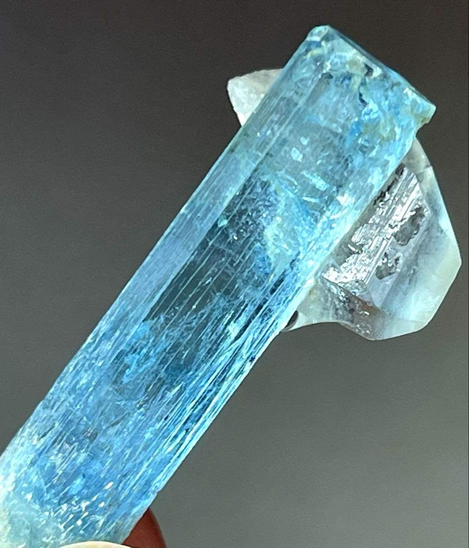 【希少・大結晶】アクアマリン 共生 スモーキークォーツ 原石 15.45ct