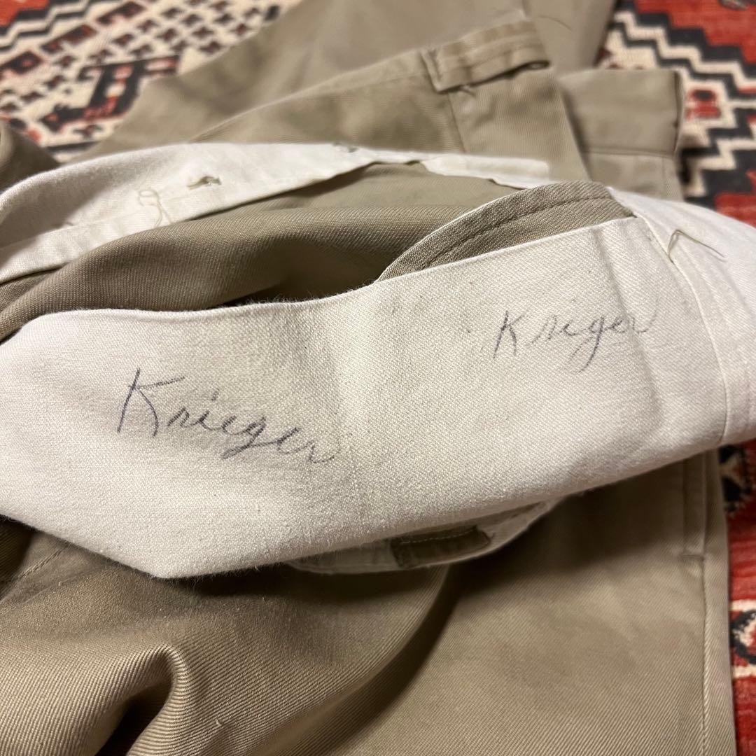 US ARMY 51カーキ 45カーキ 米軍実物 ボタンフライチノパン 50s