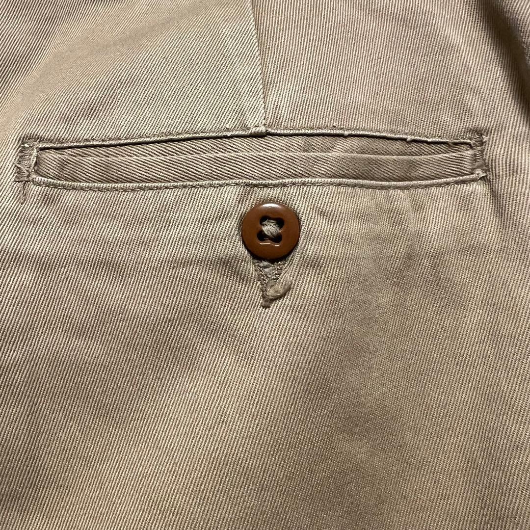 US ARMY 51カーキ 45カーキ 米軍実物 ボタンフライチノパン 50s