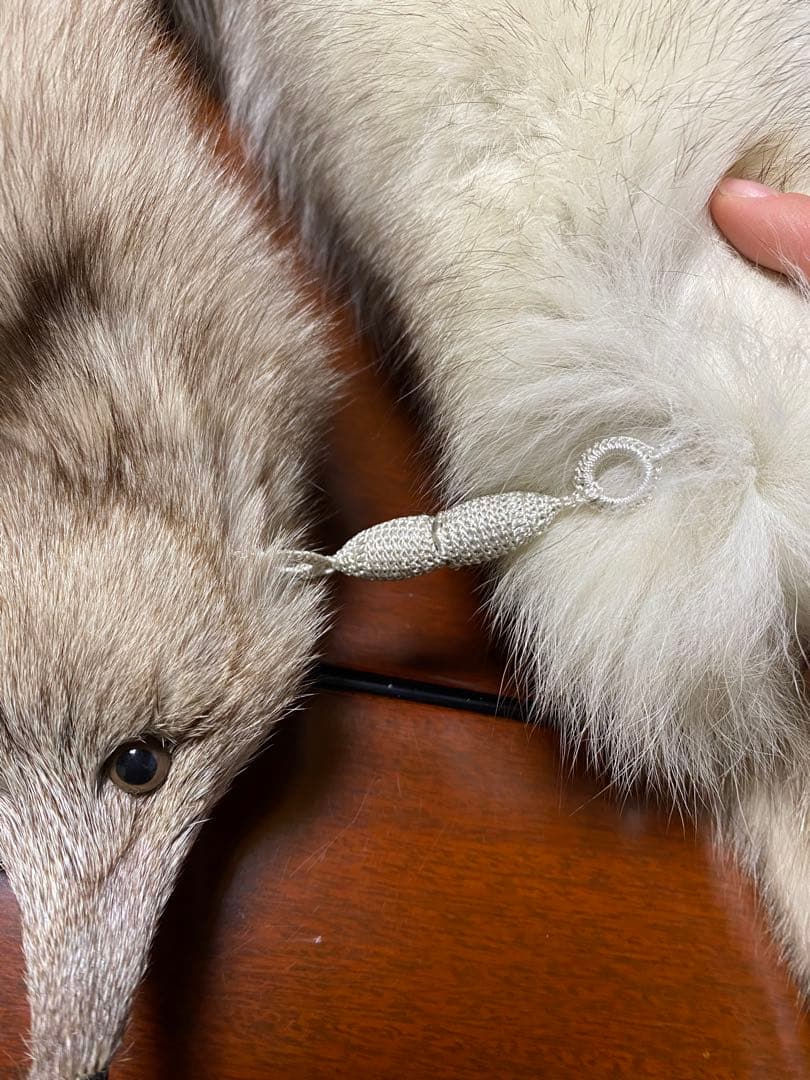 ミンクファー　マフラー　顔、脚、尾付き　リアルファー　襟巻き