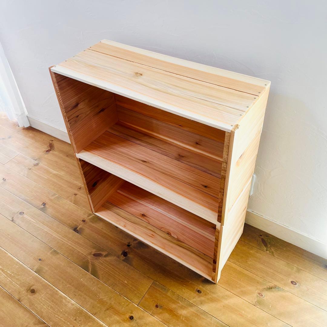 新品 蓋付 りんご箱 A4 サイズ 6箱 / 収納 木箱 ケース ボックス 箱