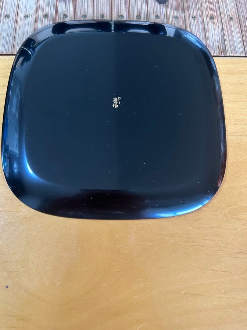 希少　輪島塗　慶塚作　星遊　銘々皿　金　プラチナ銀　2枚　木製プレートスタンド付