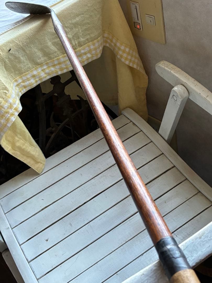 アンティーク　木製　ゴルフ　クラブ　ヒッコリー　アイアン　③ 100年　アメリカ