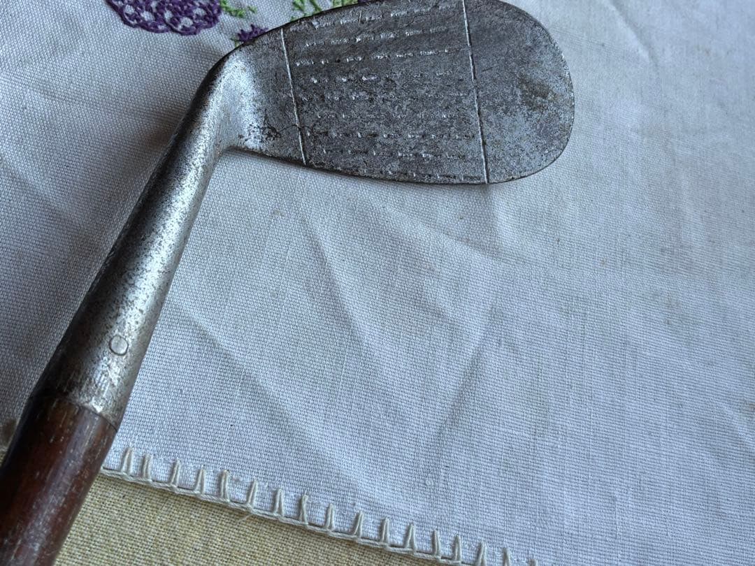 アンティーク　木製　ゴルフ　クラブ　ヒッコリー　アイアン　③ 100年　アメリカ