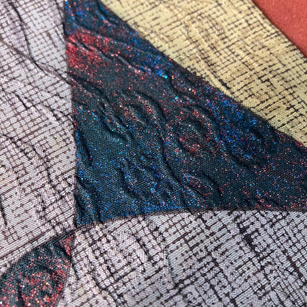 FF-212 袋帯 全通 洒落袋帯 モダン 膨れ織 正絹 芯なし 柔らか 正絹