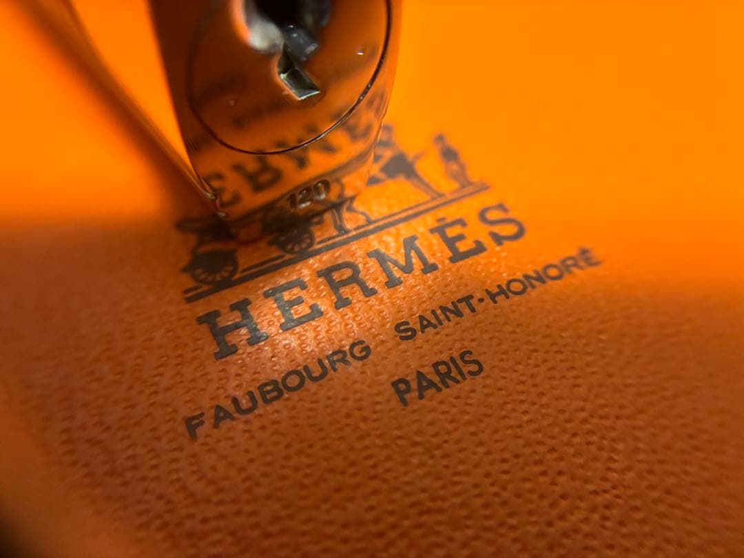 美品　エルメス シルバー　カデナ　南京錠　パドロック　鍵　キー　NO120