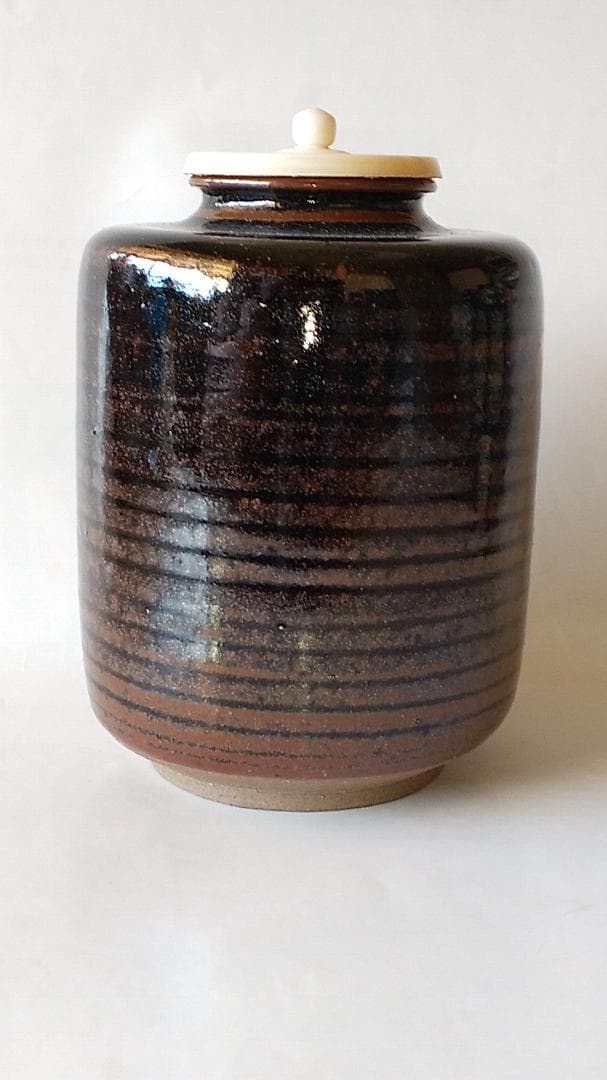 松本鉄山 松本鐵山 大名物 円乗坊写 茶入 仕覆 角倉金襴 共箱 茶道具 新品