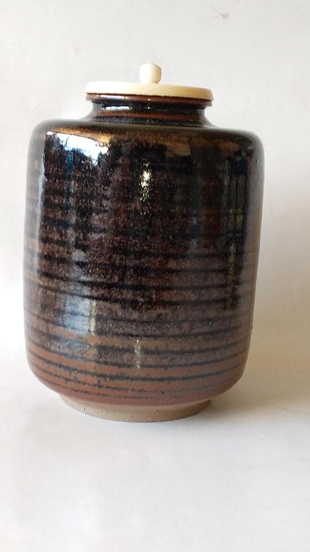 松本鉄山 松本鐵山 大名物 円乗坊写 茶入 仕覆 角倉金襴 共箱 茶道具 新品