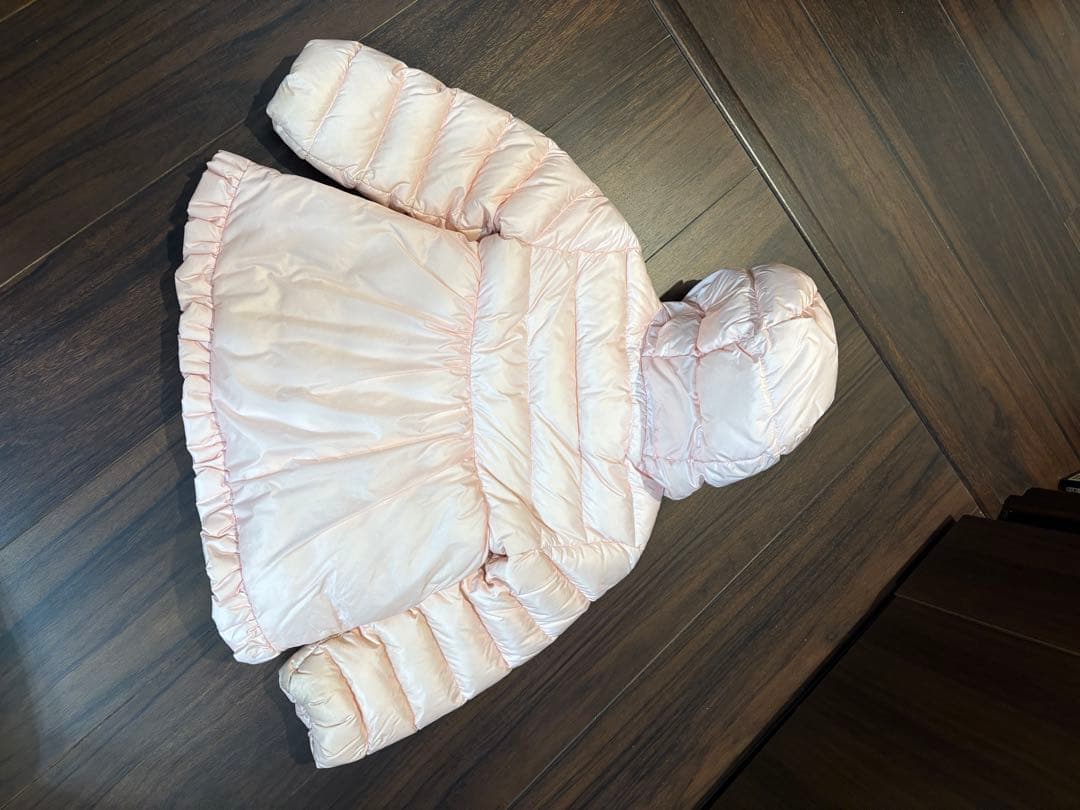 モンクレール【ベビー キッズ ガールズ】92㌢ ピンク フリルダウンジャケット